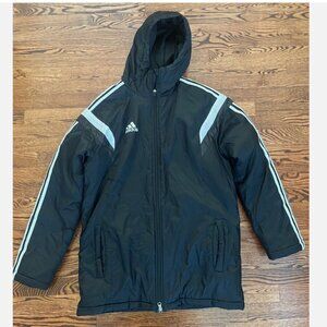 Adidas Mens Medium Black Team Stadium Jacket Parka Puffer Con14 Soccer G77406